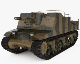Sexton Self-propelled Artillery 3D-Modell