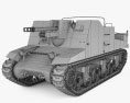 Sexton Self-propelled Artillery 3Dモデル wire render