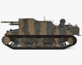 Sexton Self-propelled Artillery 3Dモデル side view