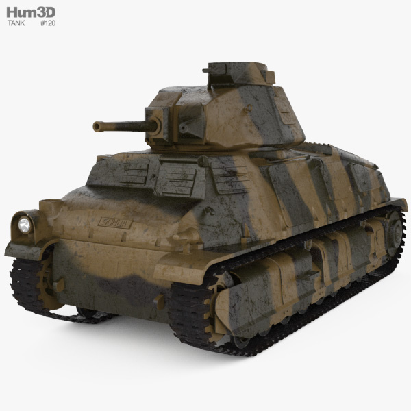 Somua S35 Cavalry Tank 3D модель