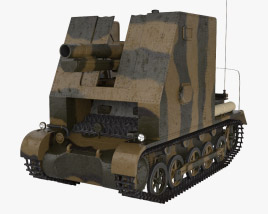 一号自行重步兵炮 3D模型