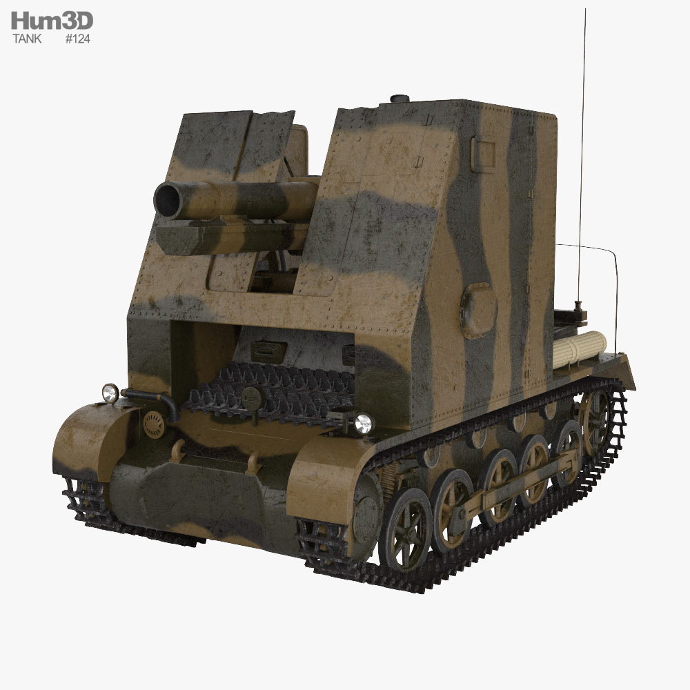 Sturmpanzer I Bison 3D модель