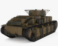 T-28中戦車 3Dモデル 後ろ姿