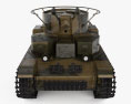 T-28中戦車 3Dモデル front view