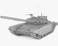 T-72 3D-Modell clay render