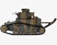 T-18 Tank Modelo 3d vista lateral