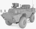 Textron Tactical Armoured Patrol Vehicle 3D-Modell clay render