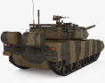 Type 15 Light Tank 3d model back view