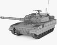 Type 15 Light Tank 3d model wire render