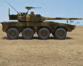 16式機動戦闘車 3Dモデル side view