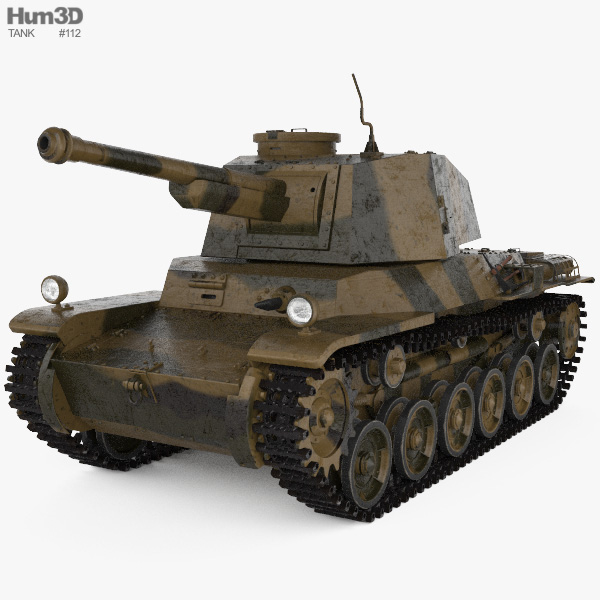 Середній танк Тип 3 Чі-Ну 3D модель