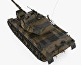 Type 74 Tank 3d model top view