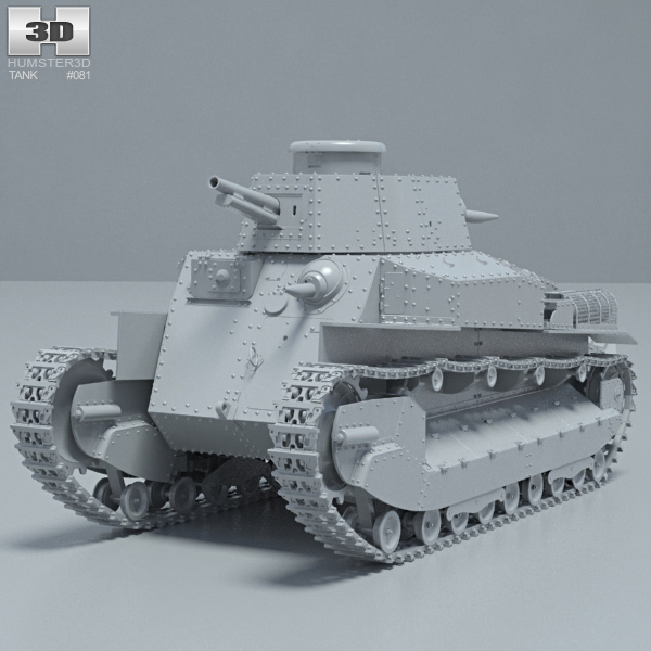 Japanese Type 89 Tank 3 D Printed