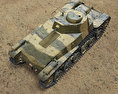 Type 97 Chi-Ha 3d model top view