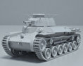 Type 97 Chi-Ha 3d model clay render