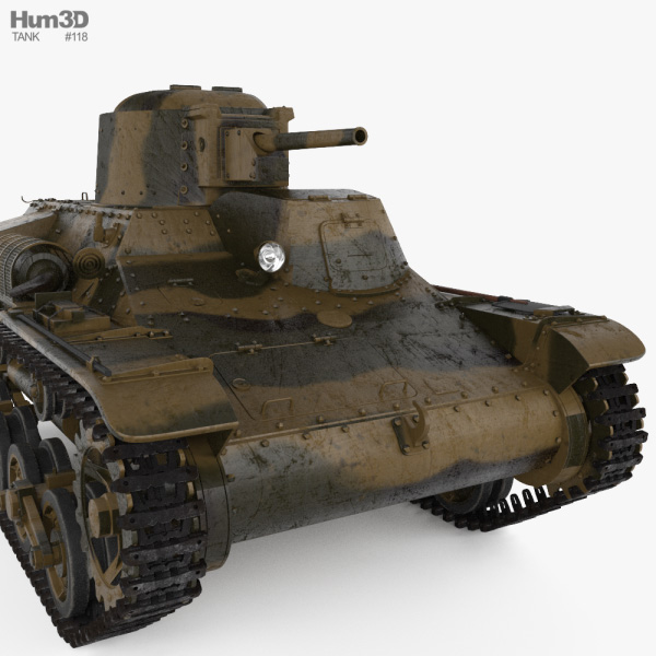 Tipo 97 TeKe Modelo 3D Militar on Hum3D
