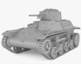 Type 97 Te-Ke tankette Modelo 3d argila render