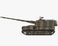 Type 99 155 mm self-propelled Howitzer 3d model side view