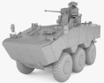 VBTP-MR Guarani 3d model clay render