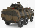 WZ-523 Armored Personnel Carrier Modello 3D vista posteriore