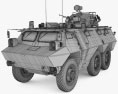 WZ-523 Armored Personnel Carrier Modello 3D wire render