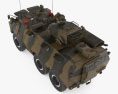 WZ-523 Armored Personnel Carrier 3D 모델  top view