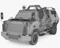 Wolf Armoured Vehicle 3D-Modell wire render