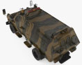Wolf Armoured Vehicle 3D-Modell Draufsicht