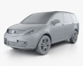 Tata Aria 2014 3d model clay render