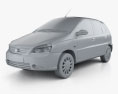 Tata Indica 2020 3d model clay render