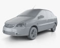 Tata Indigo 2017 3d model clay render