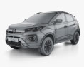 Tata Nexon EV 2020 3d model wire render
