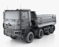 Tatra Phoenix Tipper Truck 4 ejes 2011 Modelo 3D wire render