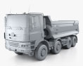 Tatra Phoenix 自卸式卡车 4轴 2011 3D模型 clay render