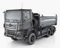 Tatra Phoenix T158 自卸式卡车 3轴 2014 3D模型 wire render