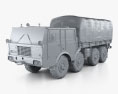 Tatra 813 Cabina Doble KOLOS Truck 1967 Modelo 3D clay render