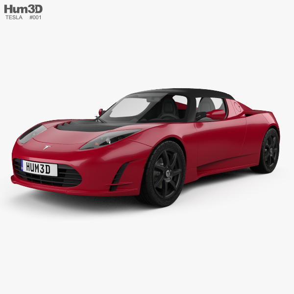 Tesla ロードスター 2014 3Dモデル