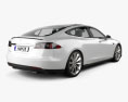 Tesla Model S 2015 3Dモデル 後ろ姿
