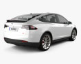 Tesla Model X 2018 3Dモデル 後ろ姿