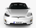 Tesla Model X 2018 Modèle 3d vue frontale