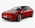 Tesla Model 3 プロトタイプの 2016 3Dモデル
