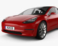 Tesla Model 3 프로토타입 2021 3D 모델 
