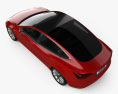 Tesla Model 3 原型 2016 3D模型 顶视图