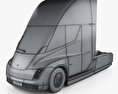 Tesla Semi Schlafkabine Sattelzugmaschine 2018 3D-Modell wire render