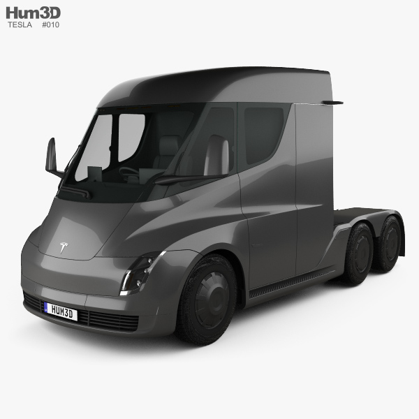 Tesla Semi Day Cab 牵引车 2018 3D模型