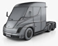 Tesla Semi Day Cab Camião Tractor 2018 Modelo 3d wire render