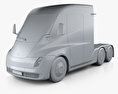 Tesla Semi Day Cab Tractor Truck 2020 3d model clay render