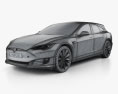 Tesla Model S Remetz Car Shooting Brake 2020 3D模型 wire render