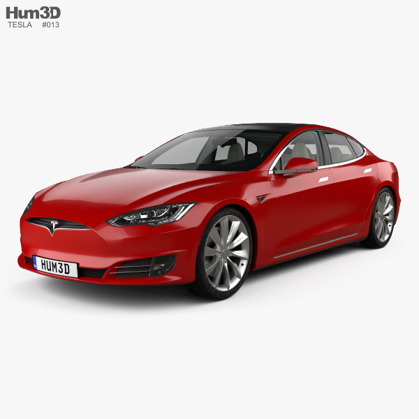 Tesla Model S 带内饰 2016 3D模型