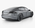 Tesla Model S 인테리어 가 있는 2015 3D 모델 
